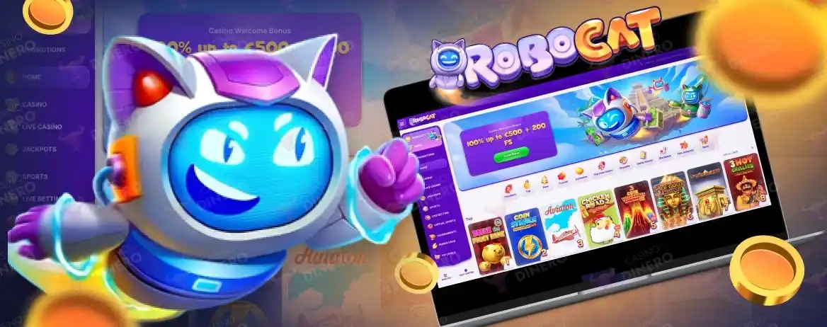RoboCat Casino  welcome bonus offer
